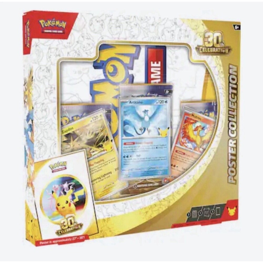 2026 Pokémon TCG: 30th Anniversary Celebration Poster Collection Box Pikachu